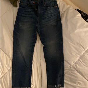 Madewell dark denim mom jean